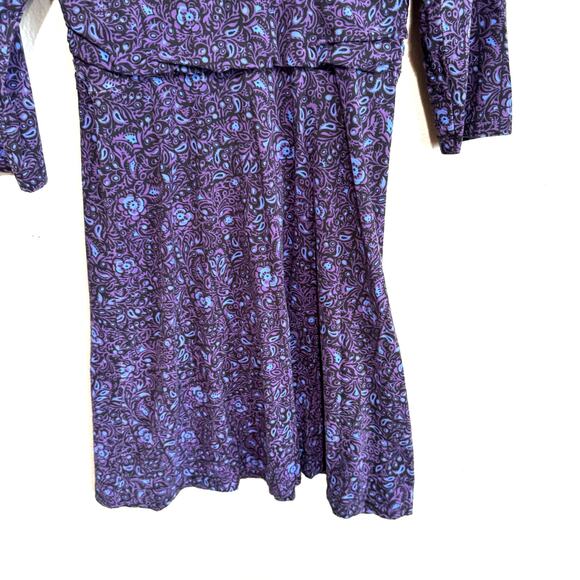 Patagonia Margot Dress Long Sleeve Purple Print Stretch Travel Size M - Picture 5 of 7